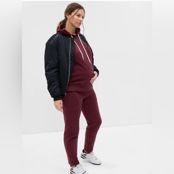 🆕 GAP Women Maternity Fleece Terry Under Belly Joggers - Picture 2 of 4